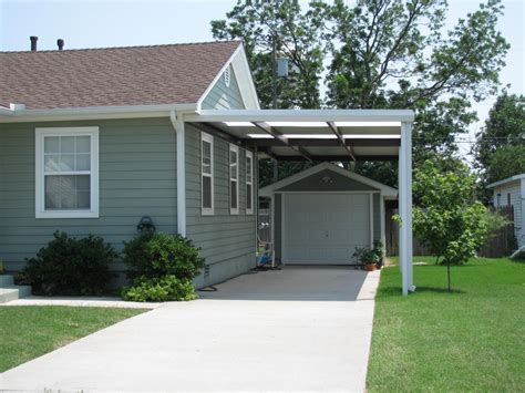 covered carport attached to house